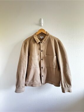 COS Men's Tan Button-Up Collar Work Jacket size Large